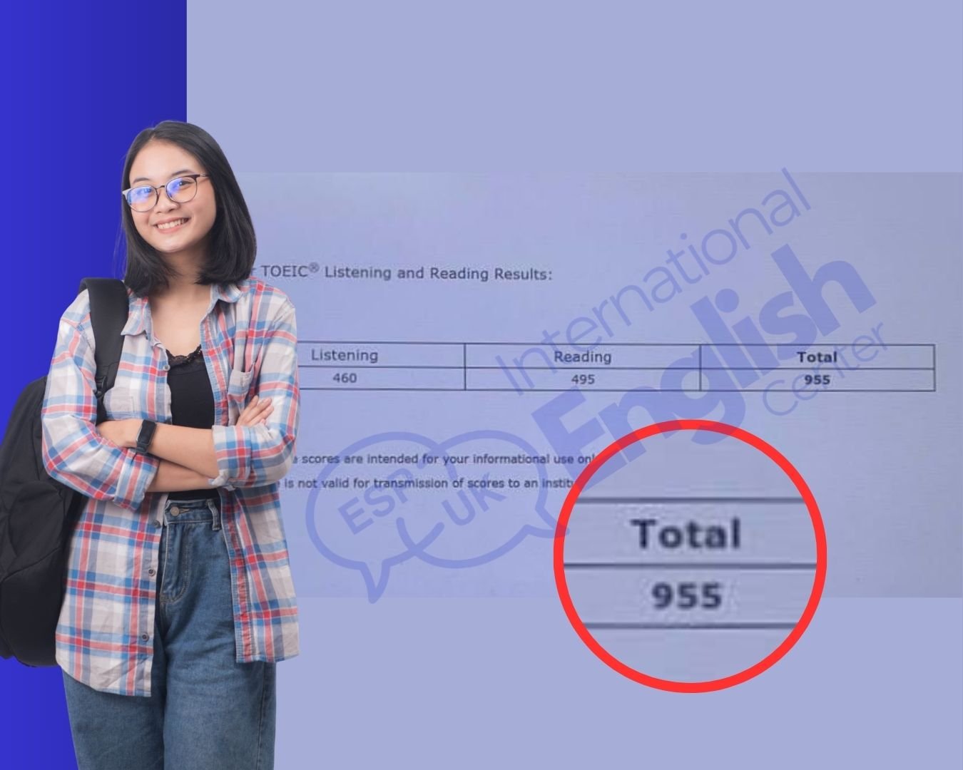 Resultado TOEIC 955 puntos